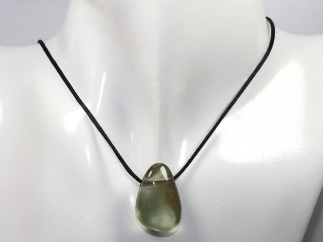 Preview: actinolite quartz with cord or silver 925