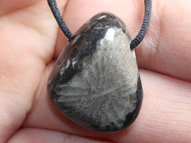 frosterley marble with cord or silver 925