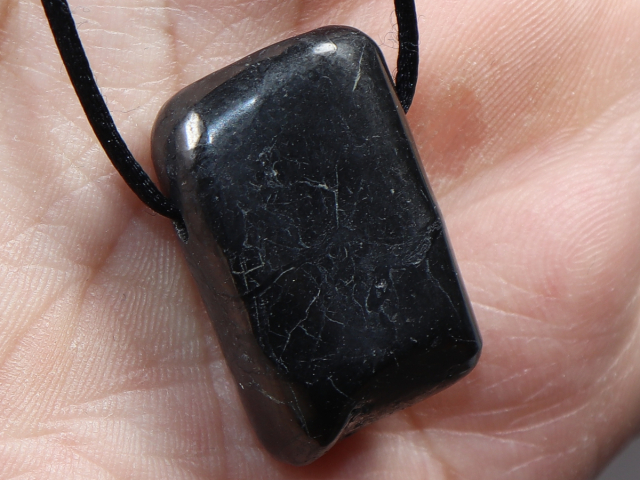 shungite with cord or silver 925