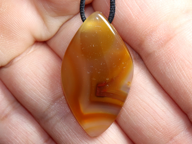 condor agate with cord or silver 925