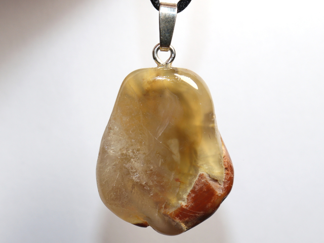 amulet stone with cord or silver 925