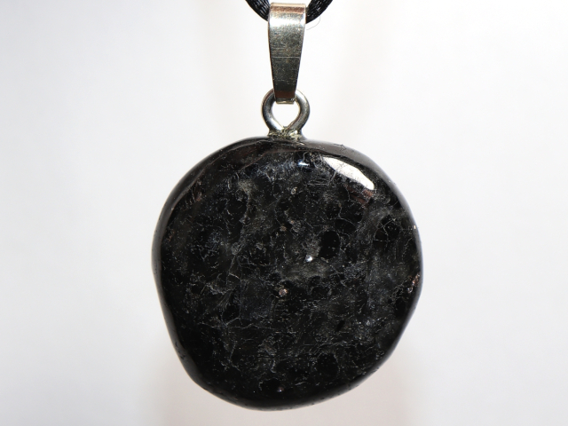 anthophyllite with cord or silver 925