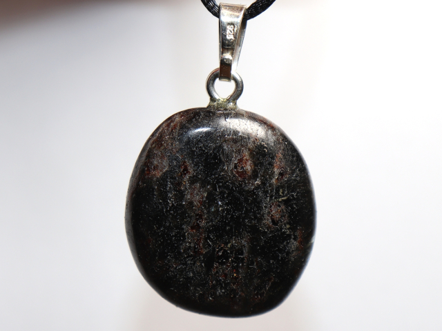 anthophyllite with cord or silver 925