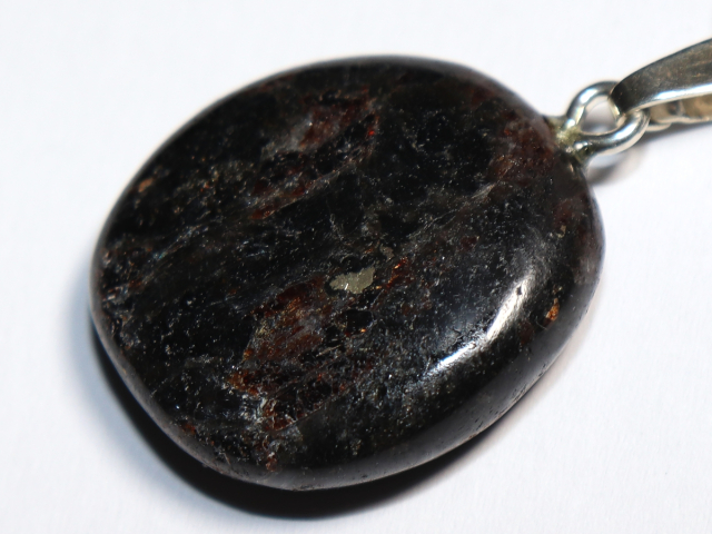 anthophyllite with cord or silver 925