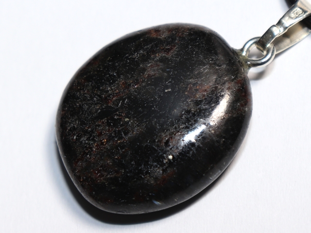 anthophyllite with cord or silver 925