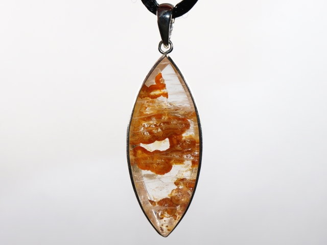 lodolite with cord or silver 925