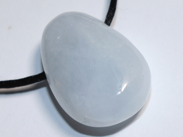 blauer Calcit mit Band oder Silber 925