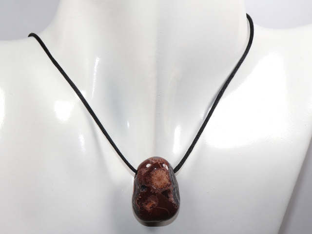 bird's eye jasper with cord or silver 925