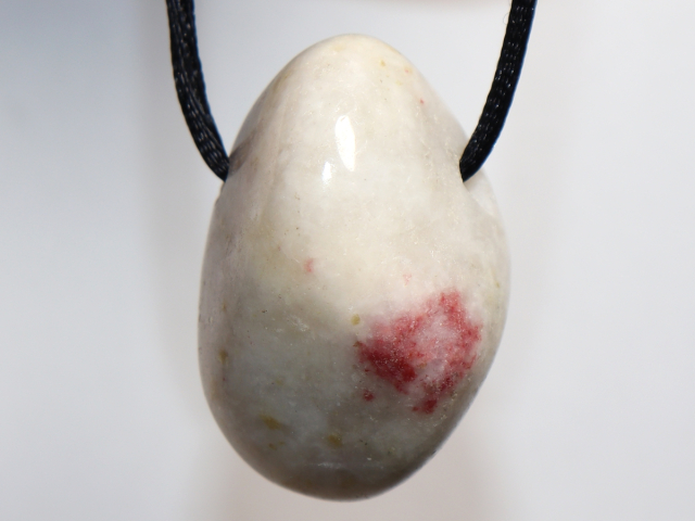 Cinnabar in quartz with cord or silver 925