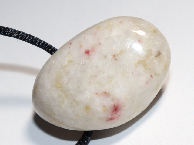 Cinnabar in quartz with cord or silver 925