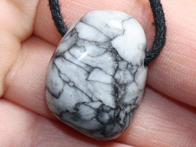 pinolite with cord or silver 925