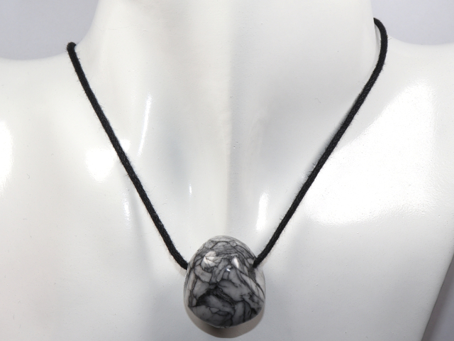 Preview: pinolite with cord or silver 925