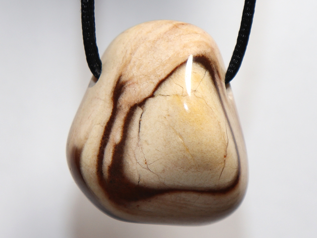 cappuccino jasper with cord or silver 925