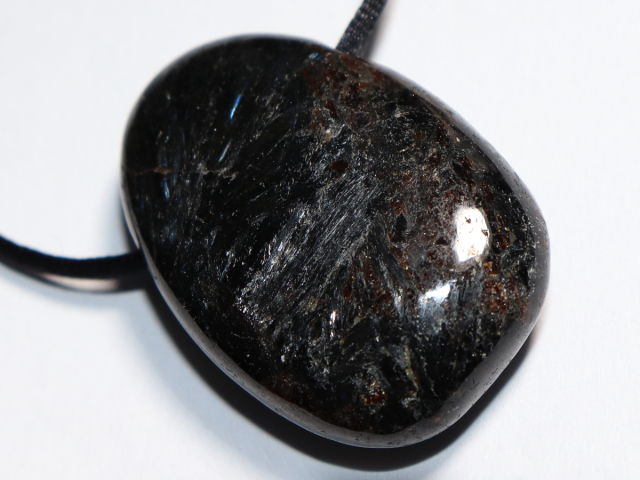 anthophyllite with cord or silver 925