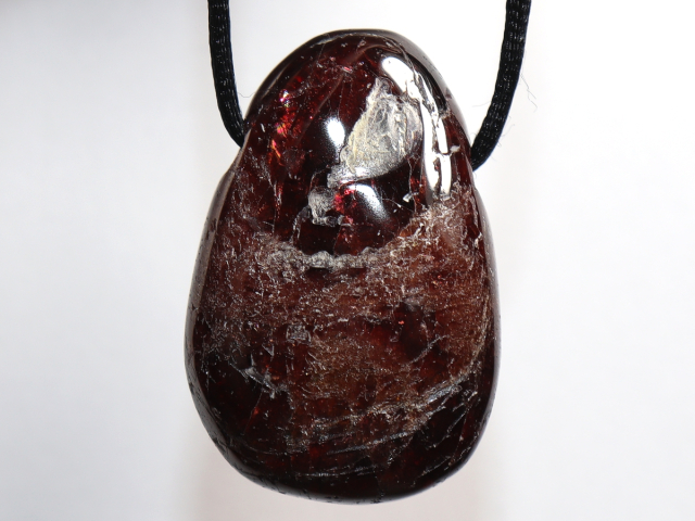 Preview: garnet with cord or silver 925