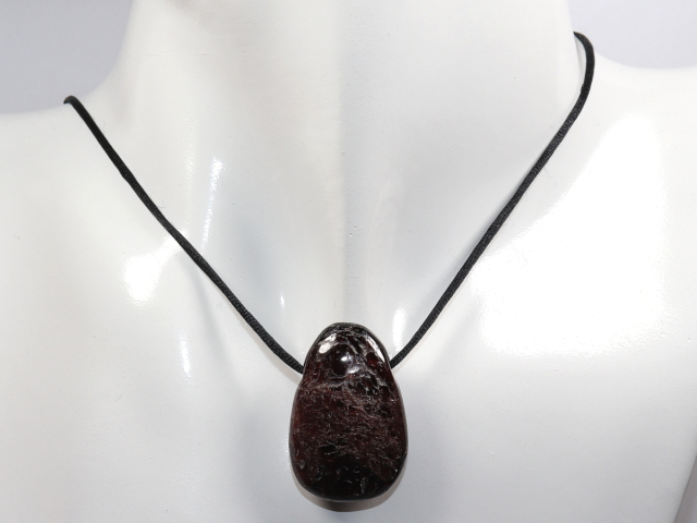 Preview: garnet with cord or silver 925