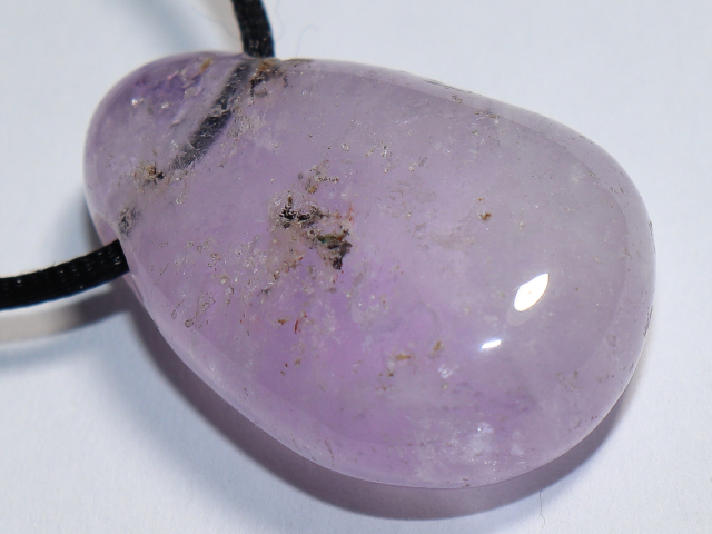amethyst with cord or silver 925