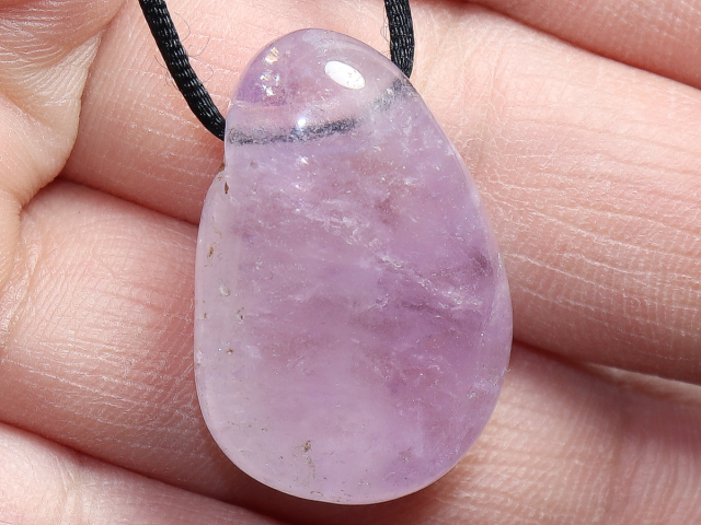 amethyst with cord or silver 925