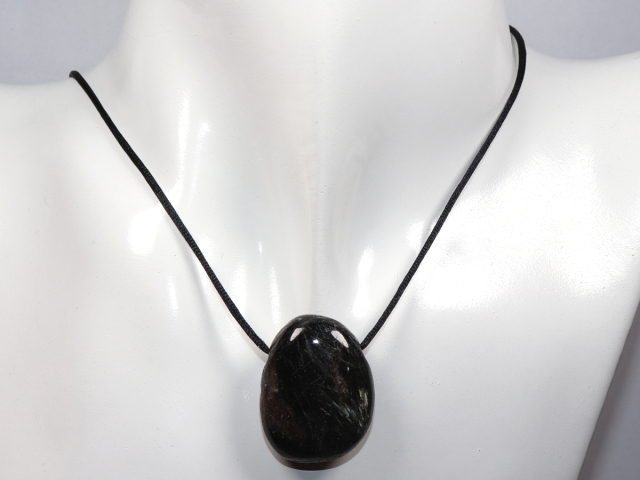 Preview: anthophyllite with cord or silver 925