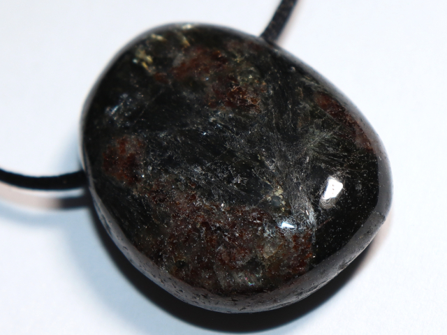 anthophyllite with cord or silver 925
