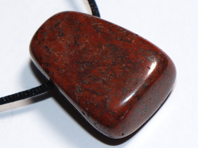 brecciated jasper with cord or silver 925