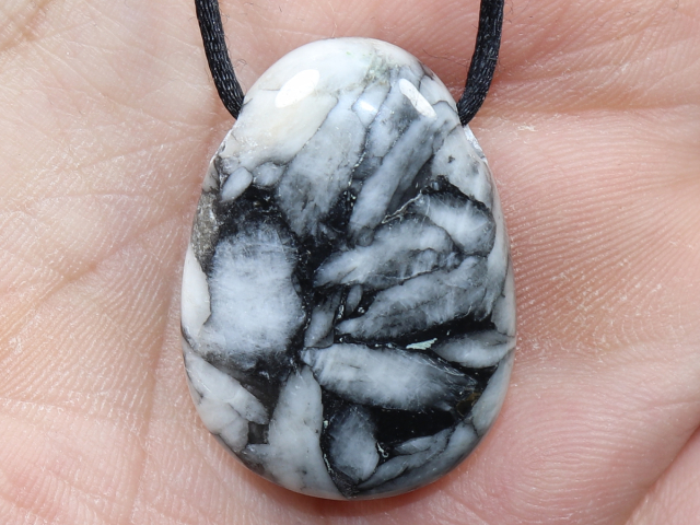 pinolite with cord or silver 925