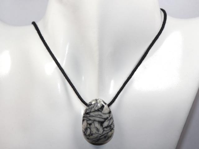 Preview: pinolite with cord or silver 925