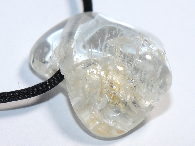goshenite with cord or silver 925