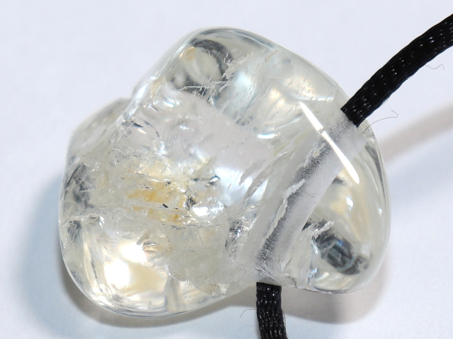 goshenite with cord or silver 925