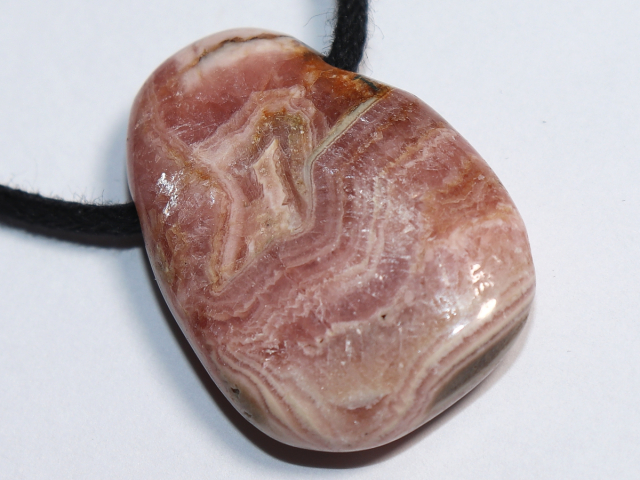 Preview: rhodochrosite with cord or silver 925