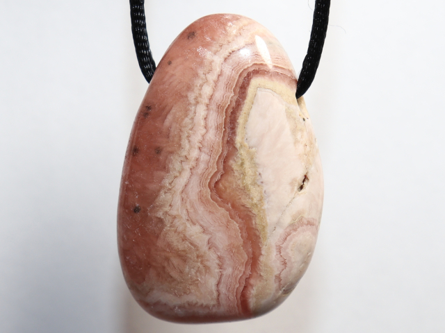 rhodochrosite with cord or silver 925