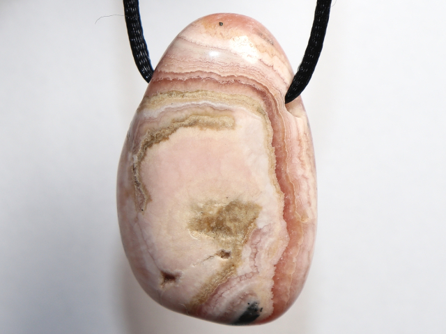 Preview: rhodochrosite with cord or silver 925