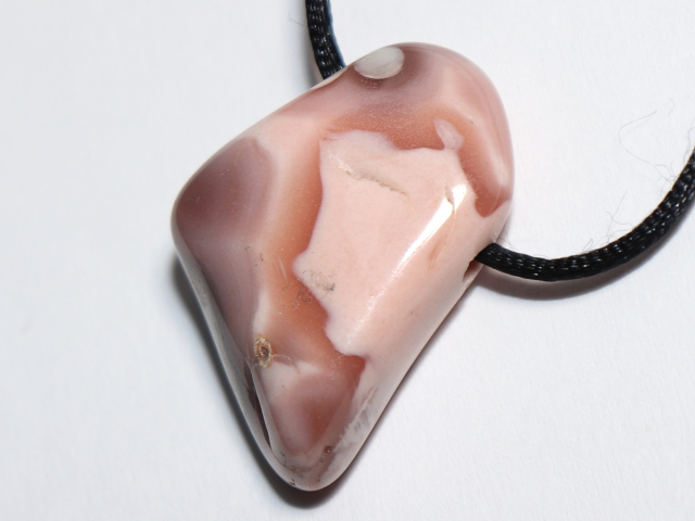 Botswana agate with cord or silver 925