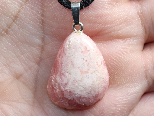 Rhodochrosit mit Band oder Silber 925