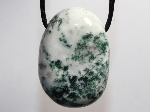 Preview: tree agate with cord or silver 925