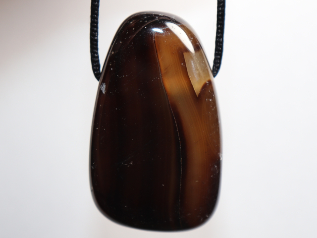Preview: black agate with cord or silver 925