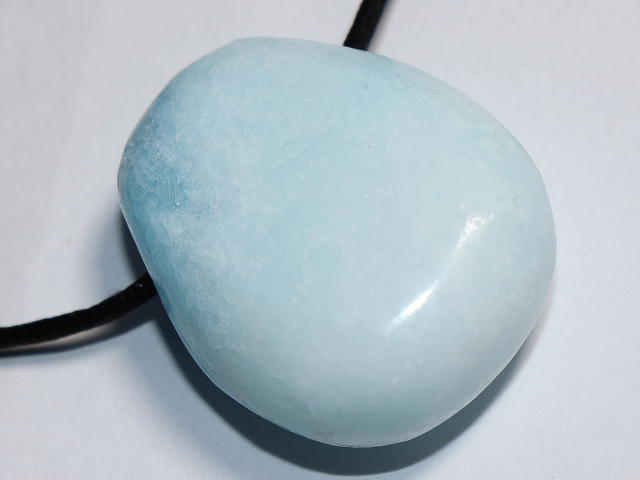 Preview: blauer Aragonit mit Band oder Silber 925