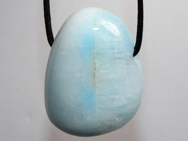 Preview: blauer Aragonit mit Band oder Silber 925