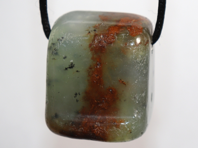 Preview: chrysoprase with cord or silver 925