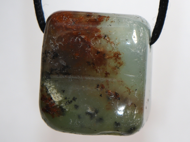 Preview: chrysoprase with cord or silver 925