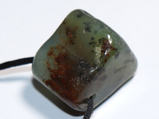 chrysoprase with cord or silver 925