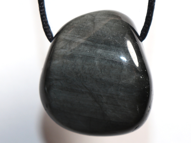 Preview: cat's eye quartz with cord or silver 925