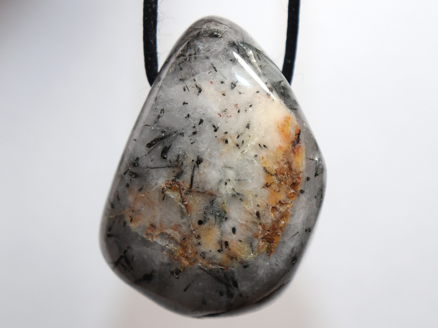 Preview: tourmaline quartz with cord or silver 925