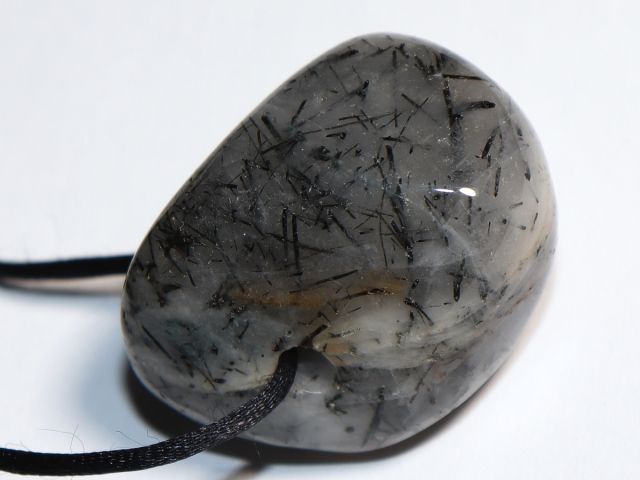 tourmaline quartz with cord or silver 925