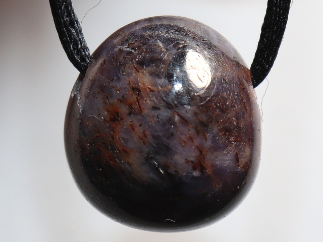 Preview: ruby in sapphire with cord or silver 925