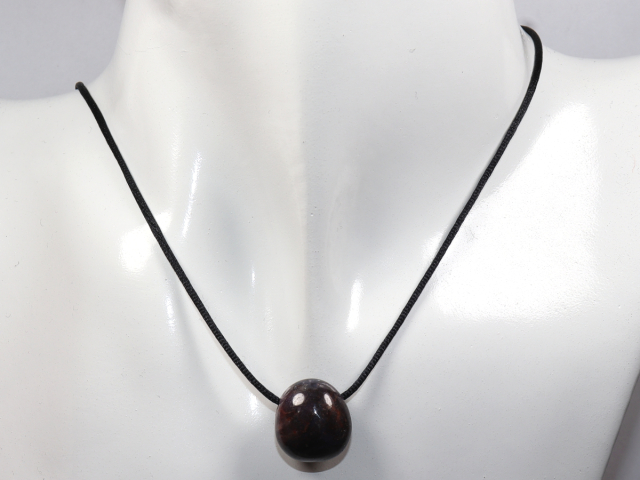 Preview: ruby in sapphire with cord or silver 925