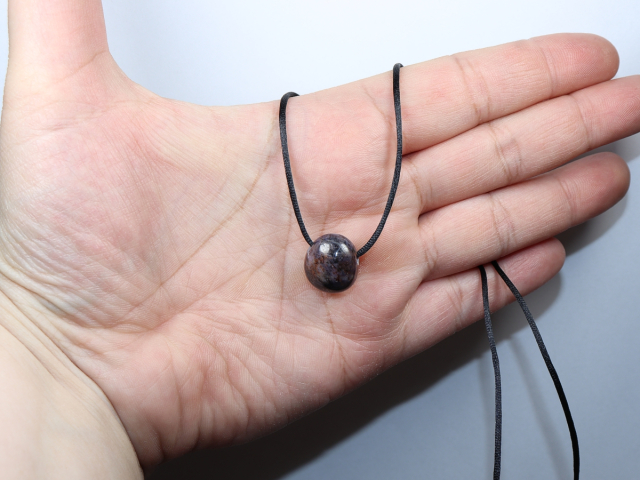 ruby in sapphire with cord or silver 925