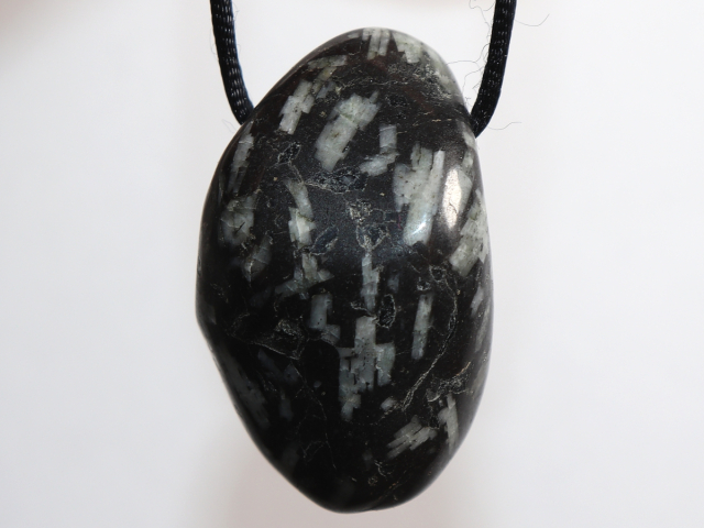 chrysanthemum stone with cord or silver 925