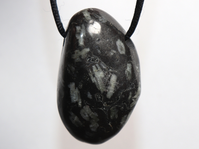 chrysanthemum stone with cord or silver 925