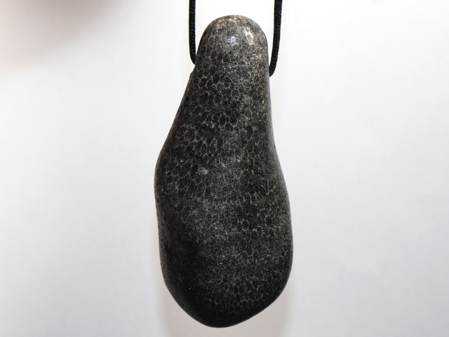 Preview: black coral with cord or silver 925